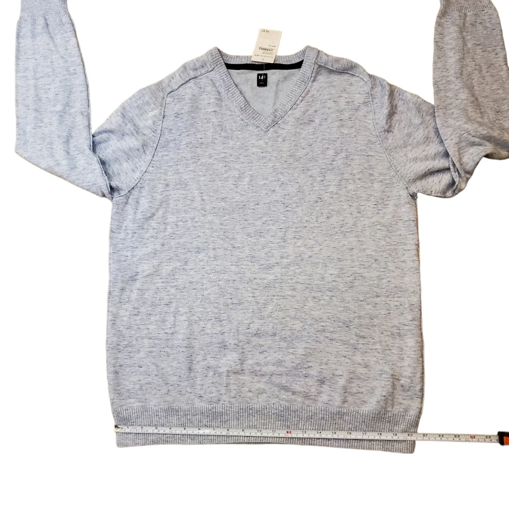 14th & Union Sweater Light Blue‎ V Neck Size L New Men's